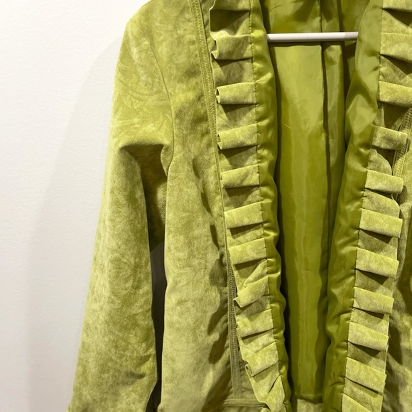 Vintage 90's-80's Corduroy Jacket/ light green Jacket/jacket women’s blazer/ lig - Picture 2 of 8